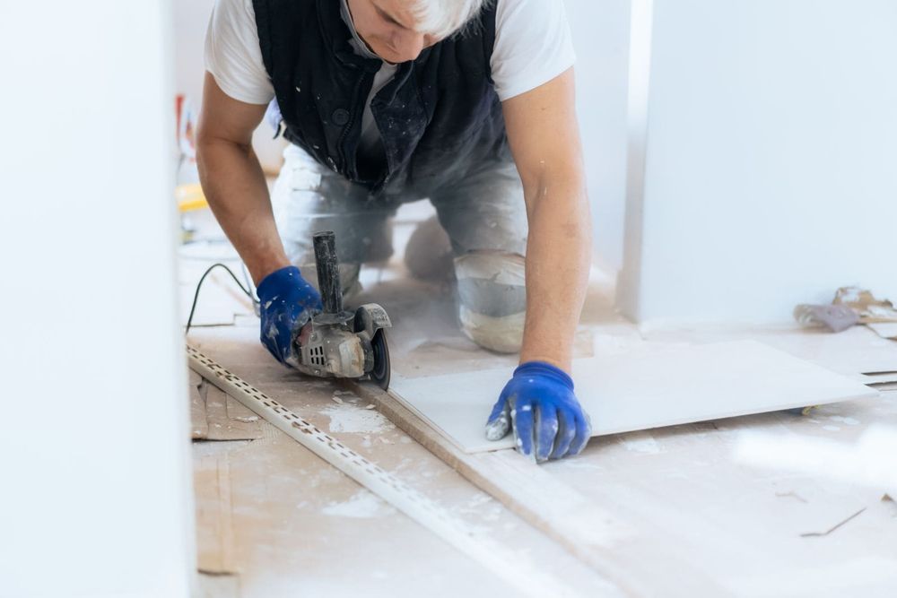 Bauarbeiter bei der Renovierung